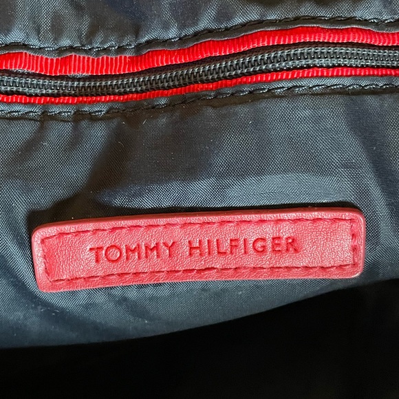 Tommy Hilfiger’s Tan & Cream Jacquard Monogram Shoulder Bag; GUC - Picture 10 of 13